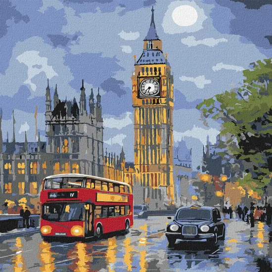 Painting by Numbers kit London at night KHO3662 {3}