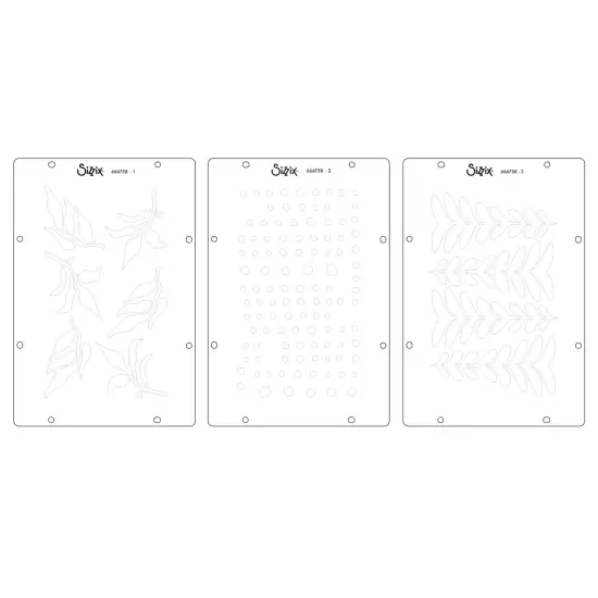 Sizzix Clear Stamp Set 6/Pkg W/Stencils 3/Pkg By Cat Kerr-The Visiter {1}