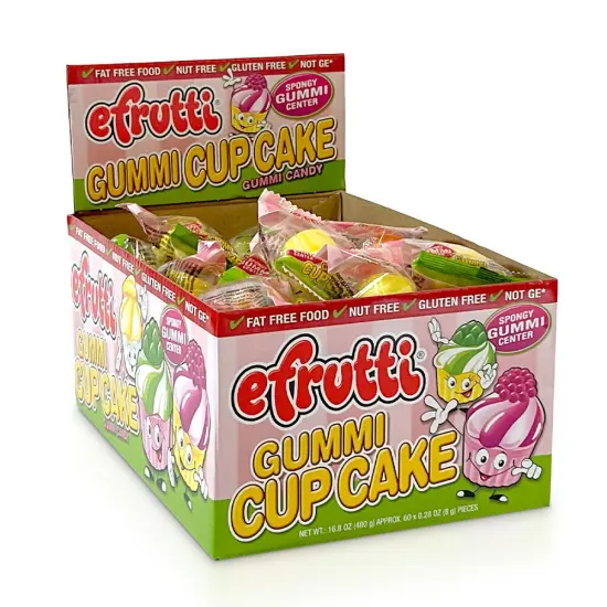Efrutti Gummy Gummi Cupcake Box 60 Ct {1}