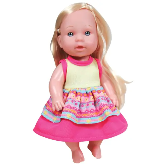 Lissi: Make Up Table Set - 8" Toddler Doll, Brush & Mirror - Blonde Hair - Pink-Red-Blue - Styling Toy Playset, Hair Care Accessories, Kids-Toddler 2+ {4}