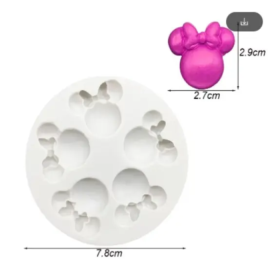 Migical Silhouette with Bow Silicone Mold S {3}