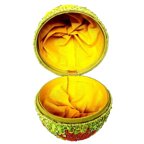 Kurt Adler 5-Inch Decorative Egg Container with Beads and Sequins {2}