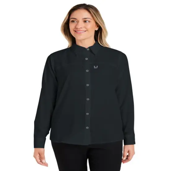 HUK&reg; Ladies' Tide Point Long Sleeve Shirt Naval academy {3}