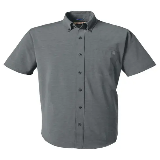 HUK&reg; Men's Kona Solid Short Sleeve Shirt Volcanic ash {1}