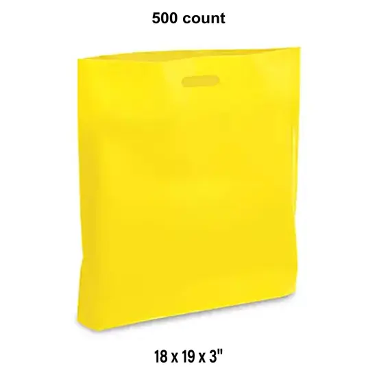 Premium Reusable Die Cut Bags for 18 x 19 x 3" Yellow {1}
