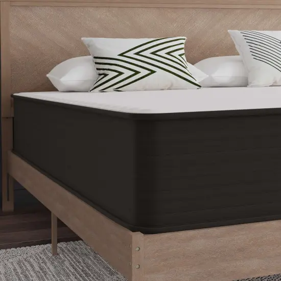 Emma and Oliver Drift 12 Inch Hybrid Mattress, High Density Foam and Pocket Spring Mattress in a Box, CertiPur-US Certified Foam {3}