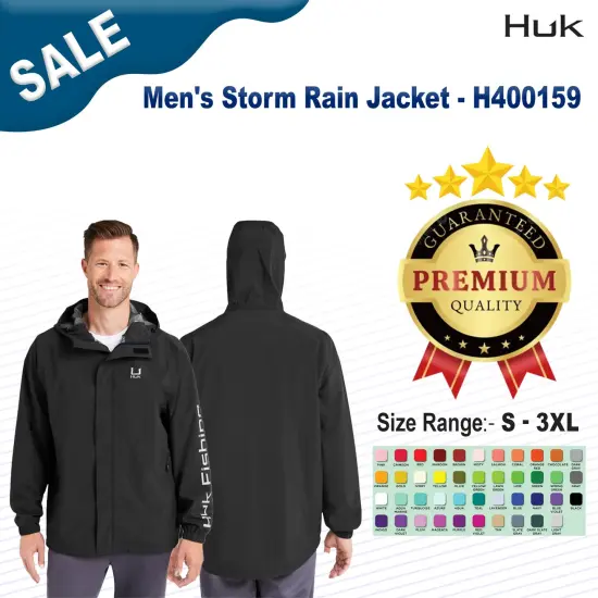 HUK&reg; Men's Storm Rain Jacket Harbor mist {2}