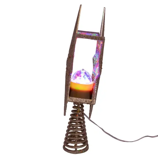 Kurt Adler 13.4 Inch Gold Glitter Polaris Projector Tree Topper {2}