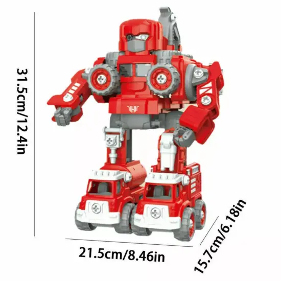 Kitcheniva Take Apart Kids Toys Robot Vehicle Set Construction Robot Building Gift 5 in 1 {2}