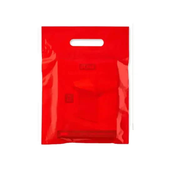 9 x 12" Die Cut Handle Bags Clear {6}