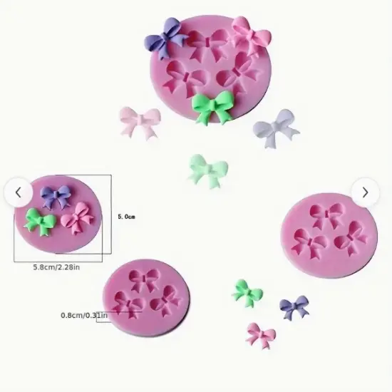 Mini Bows Trio Silicone Mold {2}