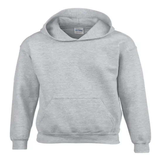 Gildan&reg; Youth Heavy Blend Long Sleeve Hooded Sweatshirt SPORT GREY {1}