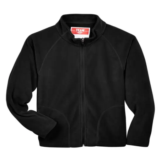 Team 365&reg; Youth Campus Microfleece Jacket BLACK {1}