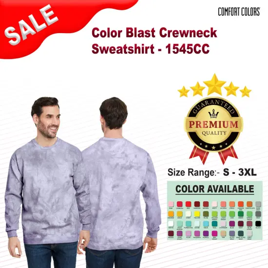 Comfort Colors&reg; Color Blast Crewneck Sweatshirt AMETHYST {2}