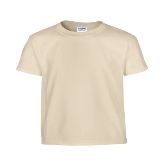Gildan&reg; Youth Heavy Cotton Short Sleeve Crew Neck T-Shirt SAND {1}