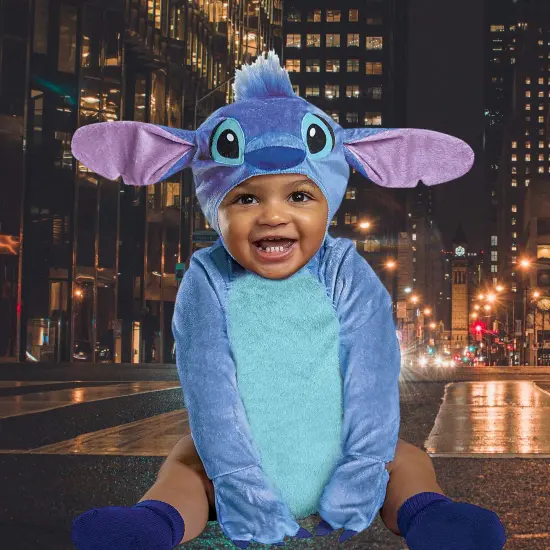 Baby Stitch Costume Soft Blue Jumpsuit with Headpiece Perfect for Halloween and Community Events {1}