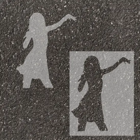 Pop Star Silhouette Parking Space Stencil | High School Senior Parking Spot Stencil | Reusable Stencil | Stencil Ease | {2}