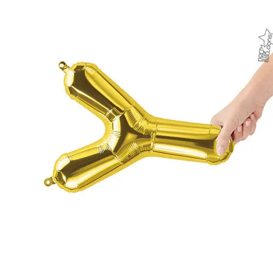NorthStar Balloons&reg; 16" Gold Letter Y Balloon Air Fill Only {3}
