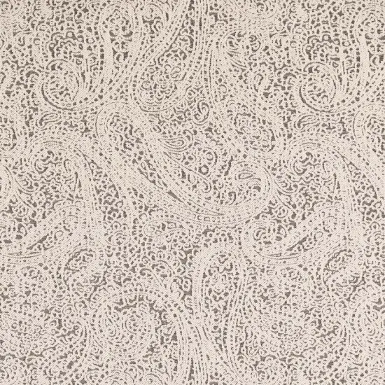 Paisley Coal - Black Paisley Upholstery Fabric 54 Inches" {1}