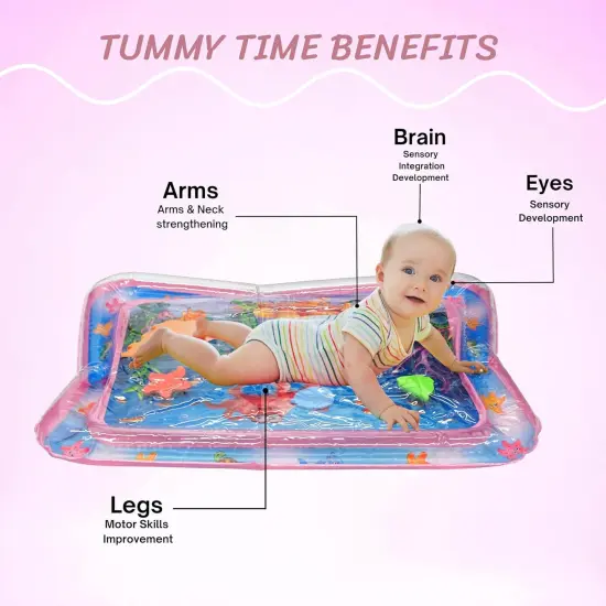 4E's Novelty Water Mat for Babies - Inflatable Tummy Time Water Mat for Sensory Development, Baby Play Mat {3}