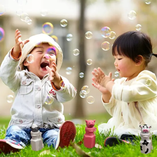 4E's Novelty 12 Pack Farm Animal Bubbles Party Favors - Barnyard Farm Animal Bubbles, Farm Party Favors {6}