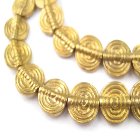 The Bead Chest Baule-Style Circular Brass Beads (12mm) {1}