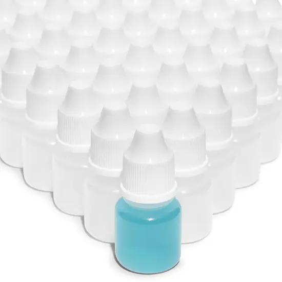 Liquid Dropper Bottles with Cap (5ml, White, 50 Pack) {1}