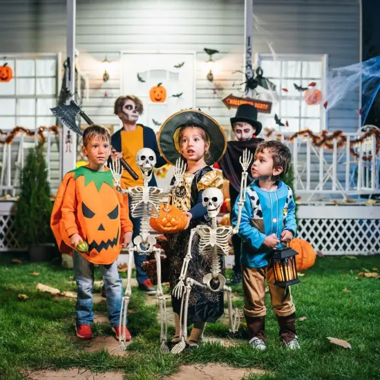 2 Pack 40 Inches Halloween Skeleton Decoration {5}
