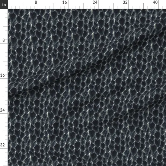Various Fabrics by the Yard or Fat Quarter Night Dragon Dark Scales Costume Reptile Medieval Gray Lizard Custom Printed Fabric by Spoonflower {1}