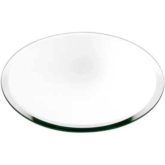 Plymor 10" Round, 5mm Thick Beveled Glass Mirror Circle {1}