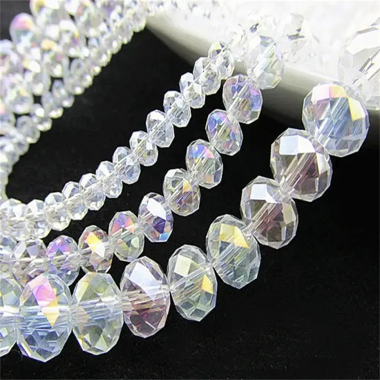 Beads for Jewelry Making Crystal Rondelle AB Beads Gemstone Loose Beads Choice 4mm 6mm 8mm 10mm 12mm {2}