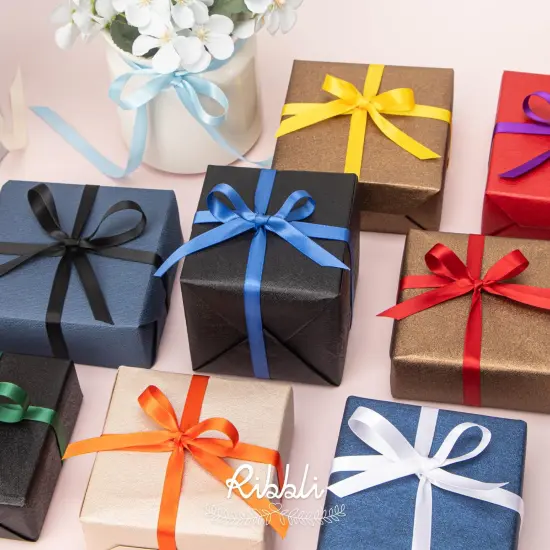 Rainbow Satin Ribbon 3/8 Inch x 12 Rolls Total 60 Yards- Colorful Ribbon for Gift Wrapping Craft Party Decoration Baby Shower Wedding {4}