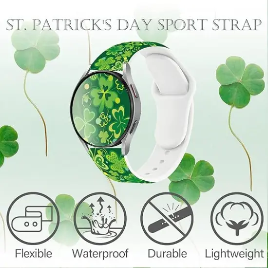 Holidays Bands compatible with Samsung Galaxy Watch Active/Active 2 44mm 40mm/Galaxy Watch 3 41mm/Watch 4 40mm, 20mm Designer silicone Replacement Sport Strap for Galaxy Wacth 5 / Wacth 5 Pro / Galaxy Watch6 / Galaxy Watch6 Classic {2}