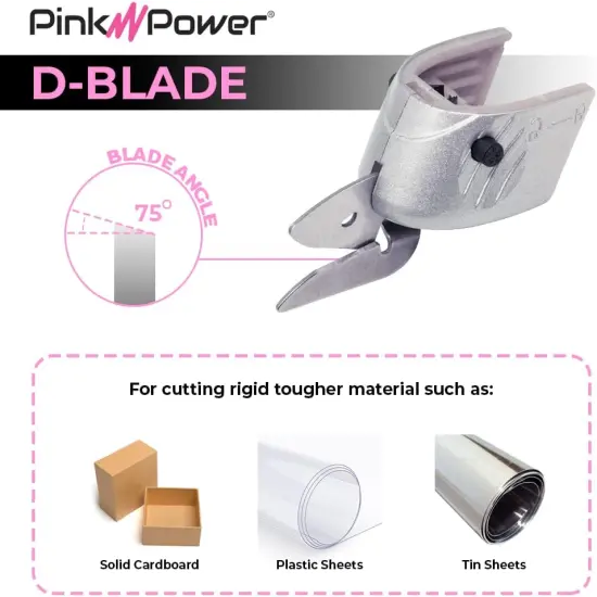 Cardboard and Metal Replacement Blade for Pink Power HG2043 3.6V Lithium Ion Pink Cordless Electric Scissors (PPD Blade : 2 Pack) {2}
