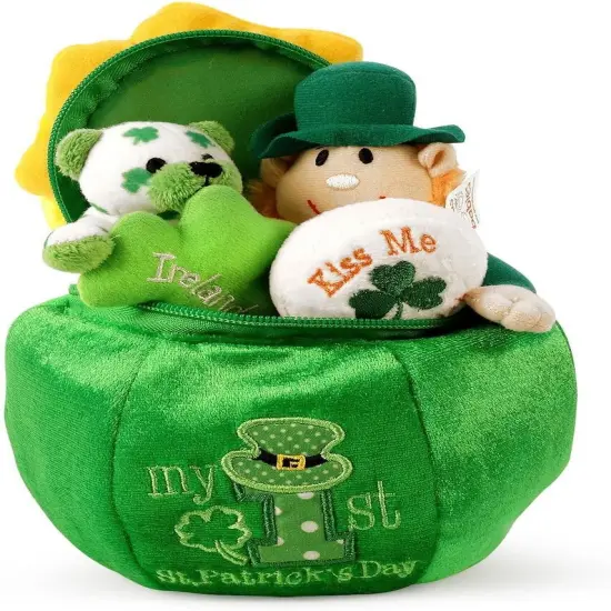 St. Patrick's Day 5-Piece Set - St Patricks Day Toys for Babies, Irish Baby Gifts with Stuffed Leprechaun {2}