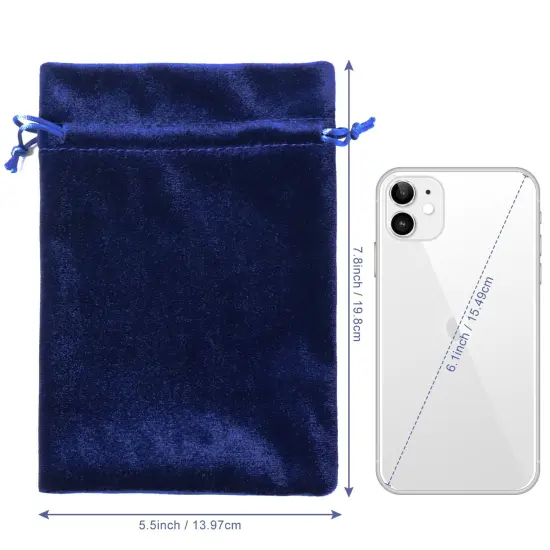 Soft Velvet Gift Bags, 5.5 x7.8inch Dice Storage Bag with Drawstring, Velvet Storage Bag for Tarot Card Holder Bag Jewelry Pouch Enthusiasts Hand Gift Bags {6}