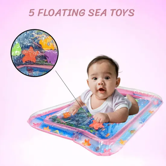 4E's Novelty Water Mat for Babies - Inflatable Tummy Time Water Mat for Sensory Development, Baby Play Mat {4}
