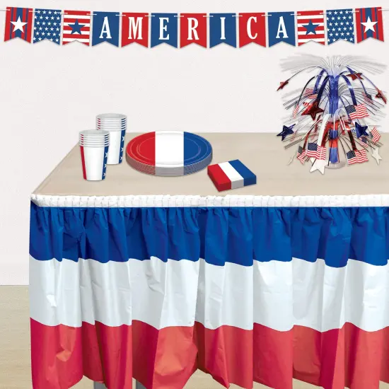 6 Pack Bulk Flag Cascade Party Centerpiece {3}