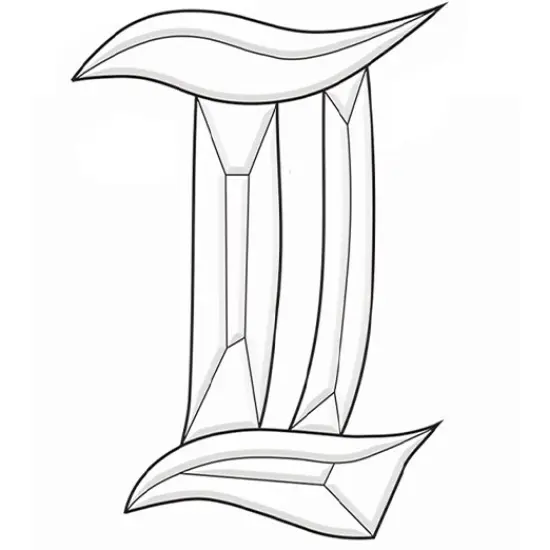 4" x 5-1/2" Exquisite Clear Glass Letter L Bevel Cluster BLL {1}