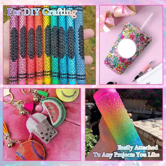 3mm Multicolor Flatback Resin Rhinestones Kits with with B7000 Glue - 12 Mixed Color {5}