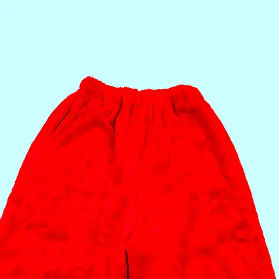 Professional Santa Pants in Deluxe Red Plush with Elastic Waist and Side Pockets Replacement Option {6}