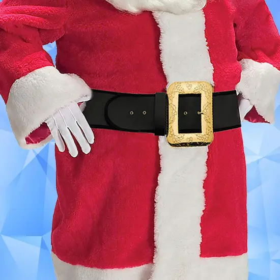 Father Christmas Costume with Plush Trim, Belt, Boot Tops, Hat and Gloves {3}