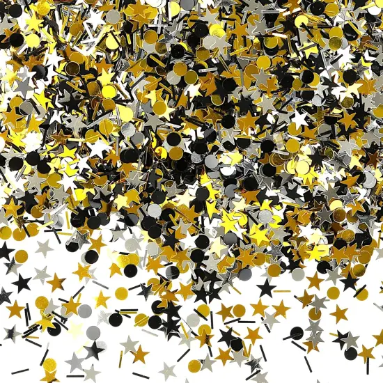 Bulk Foil Confetti &ndash; 3,000 Pieces Metallic Gold & Silver {1}
