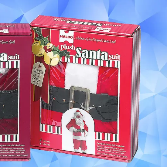 Velveteen Santa Suit Set with Plush Trim, Belt, Gloves, and Boot Tops Included {3}