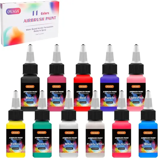 Airbrush Paint Set, 11 Colors (20 ml/0.7 oz), Ready to Spray, {1}