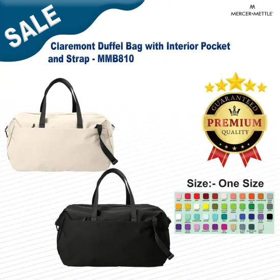 Mercer+Mettle&reg; Claremont Duffel Bag with Interior Pocket and Strap Storm Grey {2}