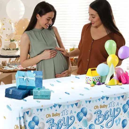 3Pcs Boy Baby Shower Tablecloth {3}