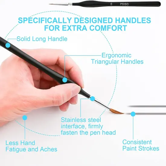 10 PCS Miniature Paint Brushes Kit, Fine Detail Painting Brush {4}