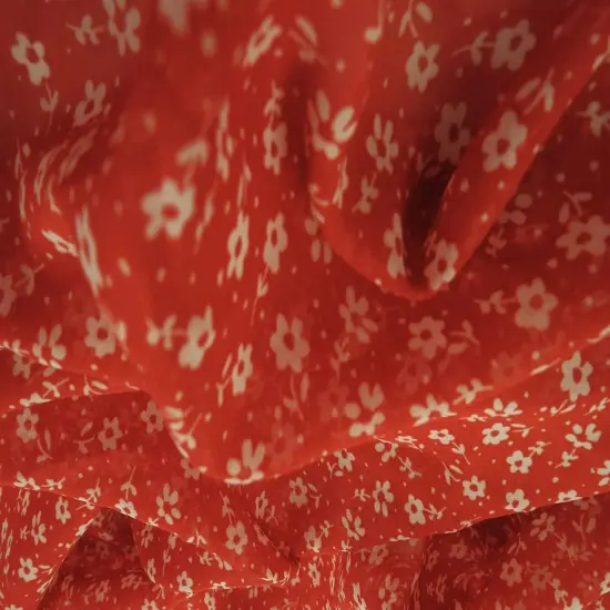 1 Yard High Multi Chiffon Ditsy Floral Print Woven Fabric Sheer Lightweight 57/58" Width MUSTARD {3}