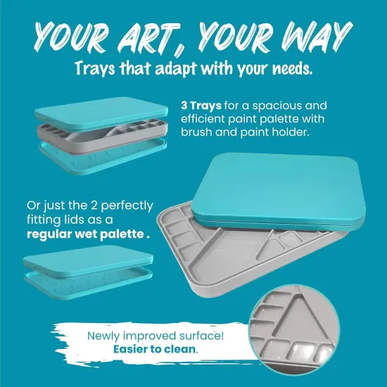 Wet Pallet for Miniature Painting. Stay Wet Palette for Acrylic Paints {2}